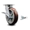 Service Caster 8 Inch Kingpinless Poly on Polyolefin Wheel Swivel Caster with Brake/Swivel Lock SCC-KP30S820-PPUR-SLB-BSL - alternate 5